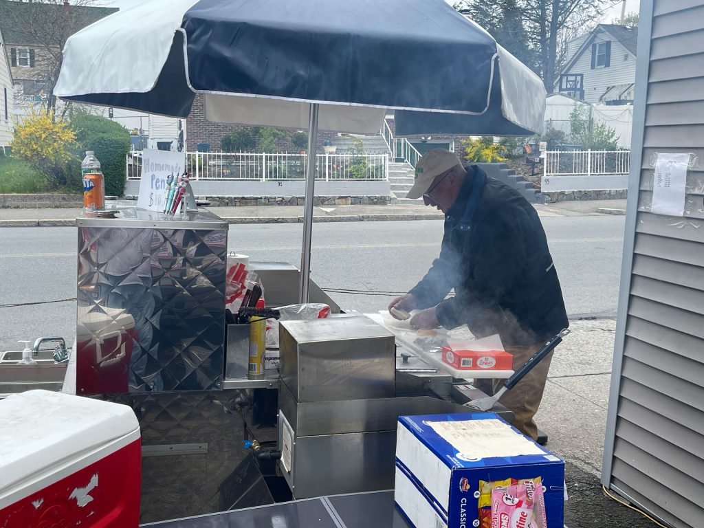 Hot dog vendor in Methuen